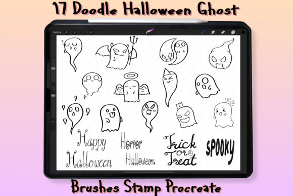 17 Ghost Brush Stamp Procreate: Spooky Stamps for Creative Halloween Designs