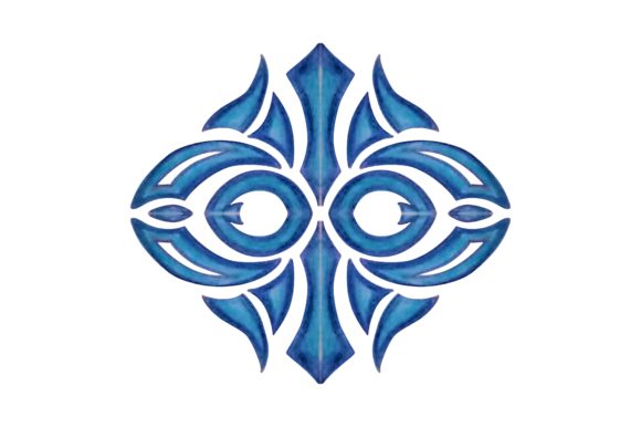Decorative Ornament Border in Blue: Enhancing Visual Design with Versatile Assets