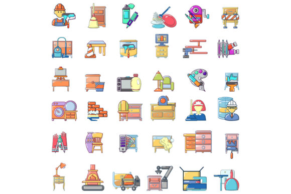 Decorative Repair Icons Set: A Versatile Tool for Visual Communication