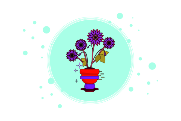 Flower Decorative Circle Bubble
