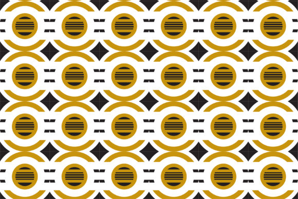 Gold Black Circle Pattern: Elevating Your Designs with Seamless Luxury