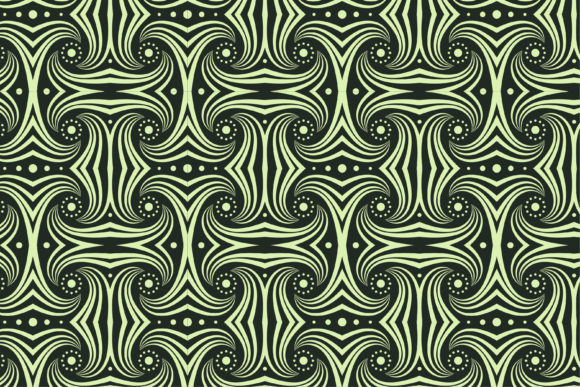Green Curve Pattern Seamless: Elevating Digital and Physical Design with Traditional African Ornamentation