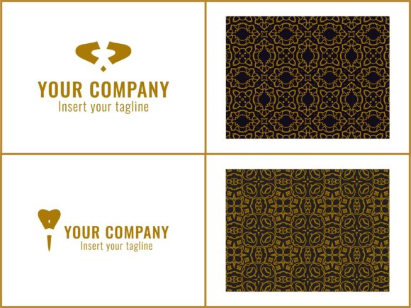 Logo and Pattern Gold Unique: Elevating Brand Identity with Premium Design Elements
